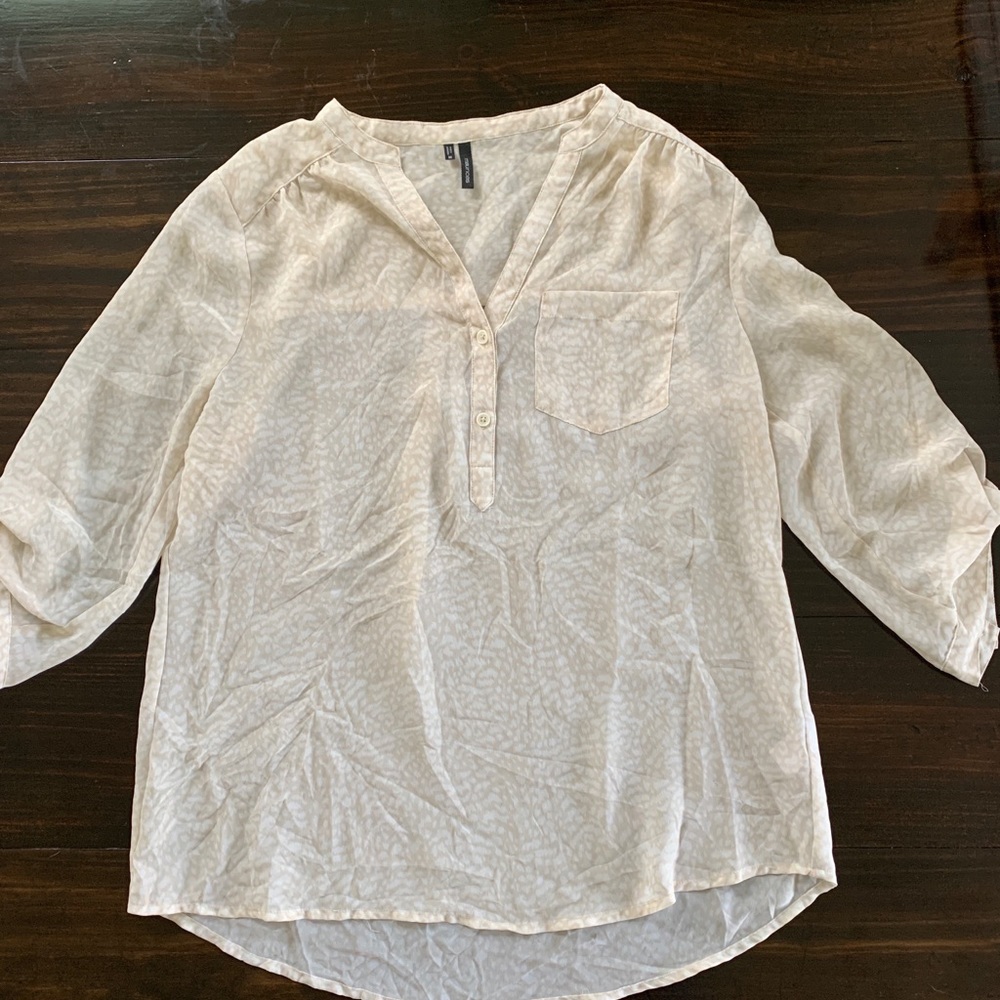 Cheetah printed dress shirt